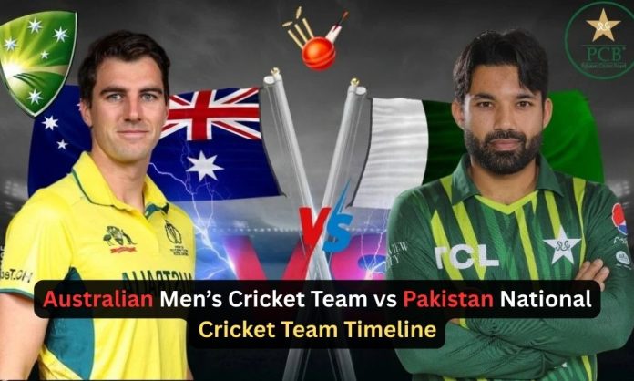 australian men’s cricket team vs pakistan national cricket team timeline